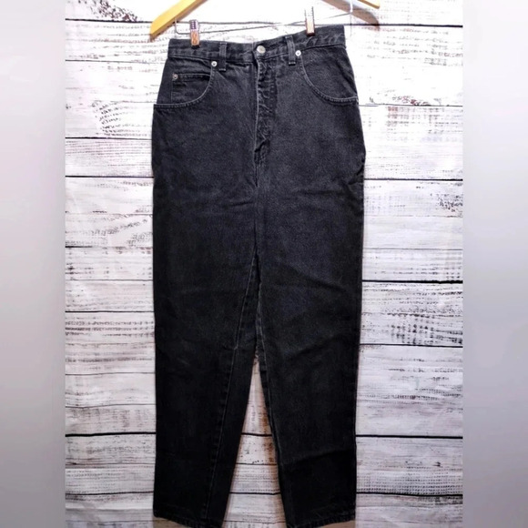 Bonjour Mom Jeans in Black size 10 High Rise Classic 90's Straight Vintage - Picture 1 of 4